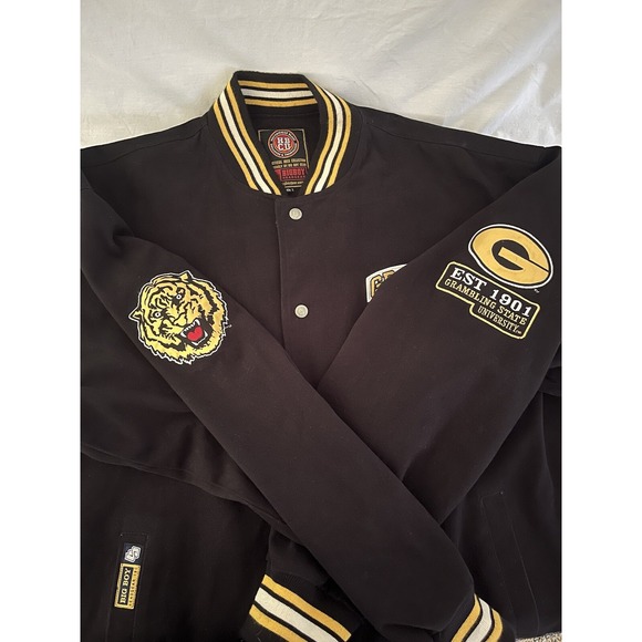 Vintage HBCU Grambling State University Jacket Tiger Cotton‎ Black 2XL Varsity - Picture 9 of 15
